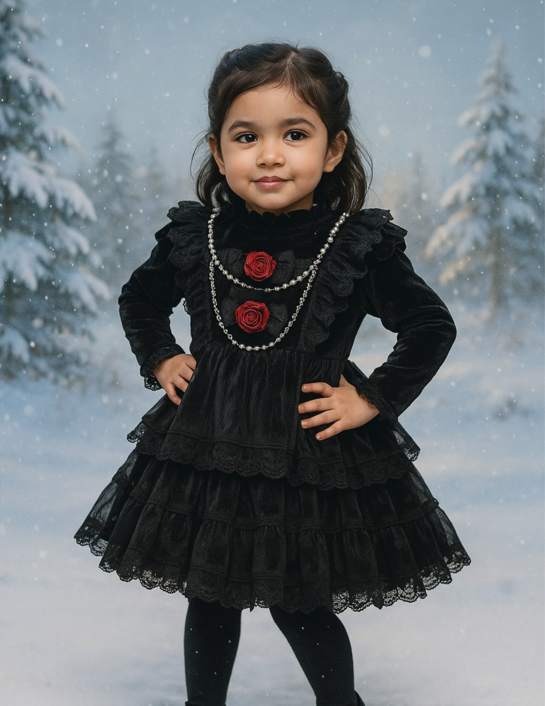 Midnight Rosette Dress