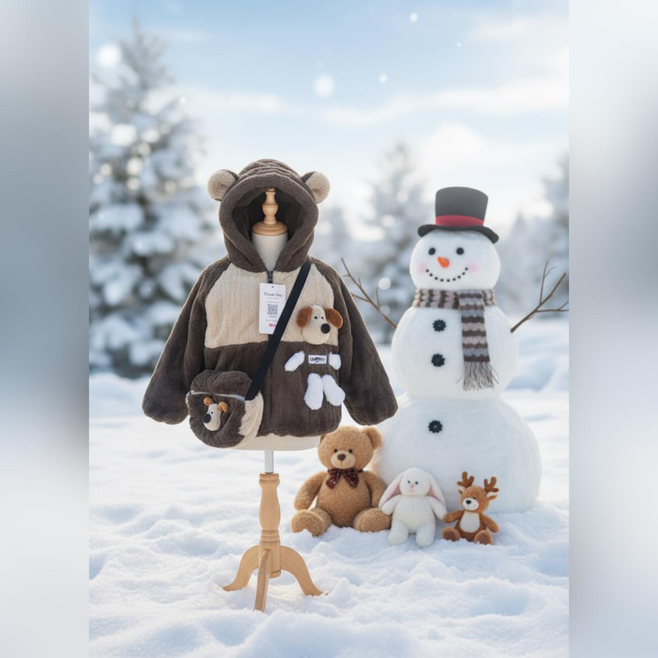 SNOWY BEAR CUDDLE HOODIE