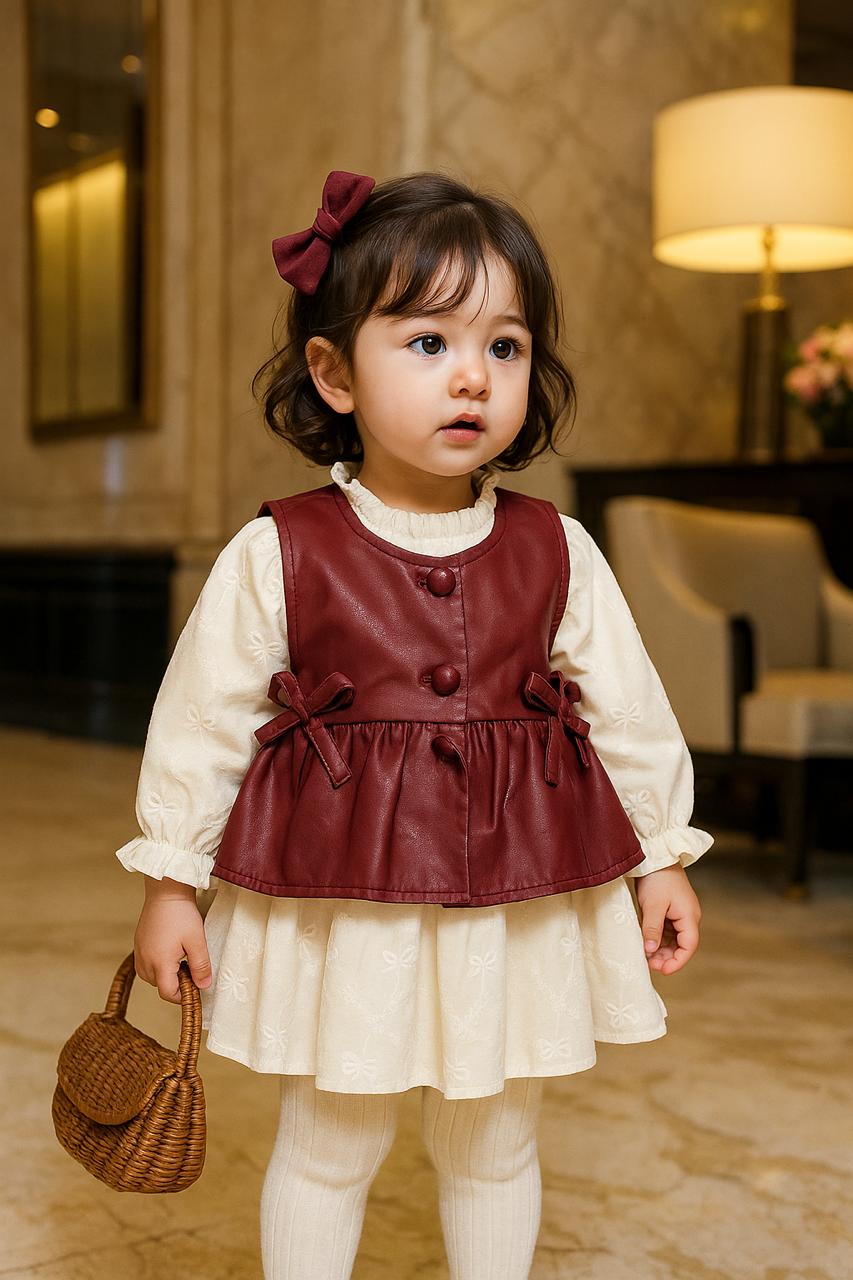 Wine Velvet Princess Dress