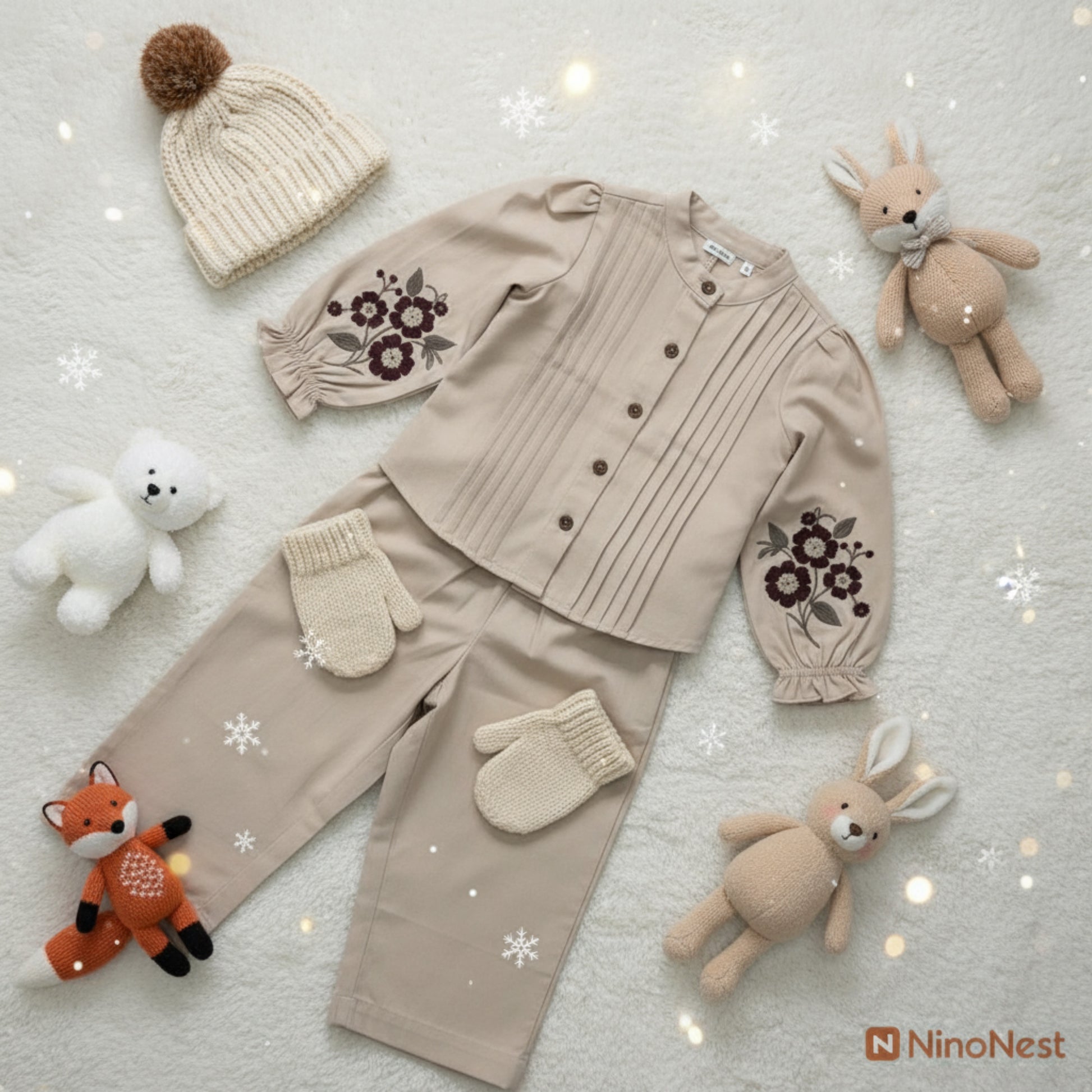 Winter Blossom Pintuck Set