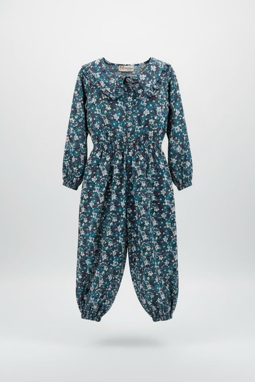 Vintage Bloom Ruffle Jumpsuit