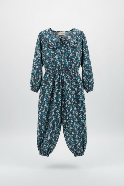 Vintage Bloom Ruffle Jumpsuit