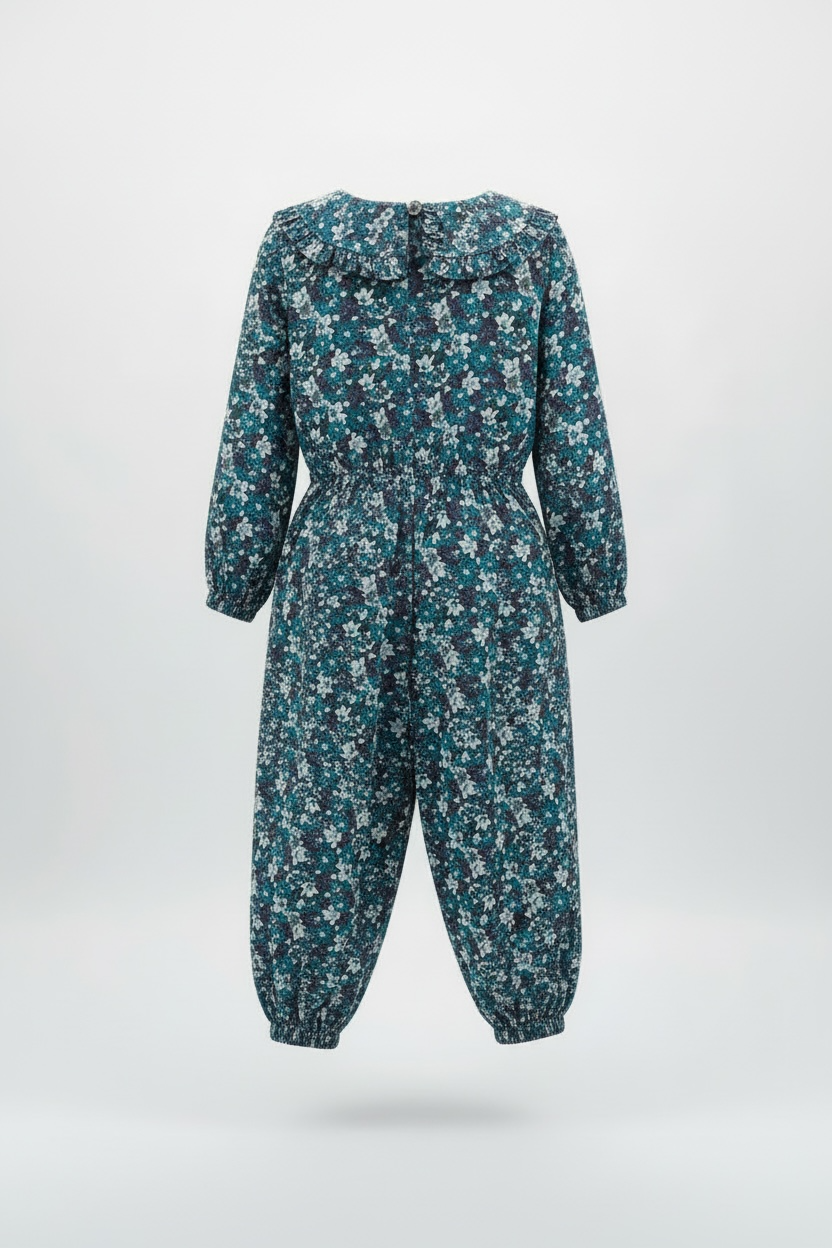 Vintage Bloom Ruffle Jumpsuit