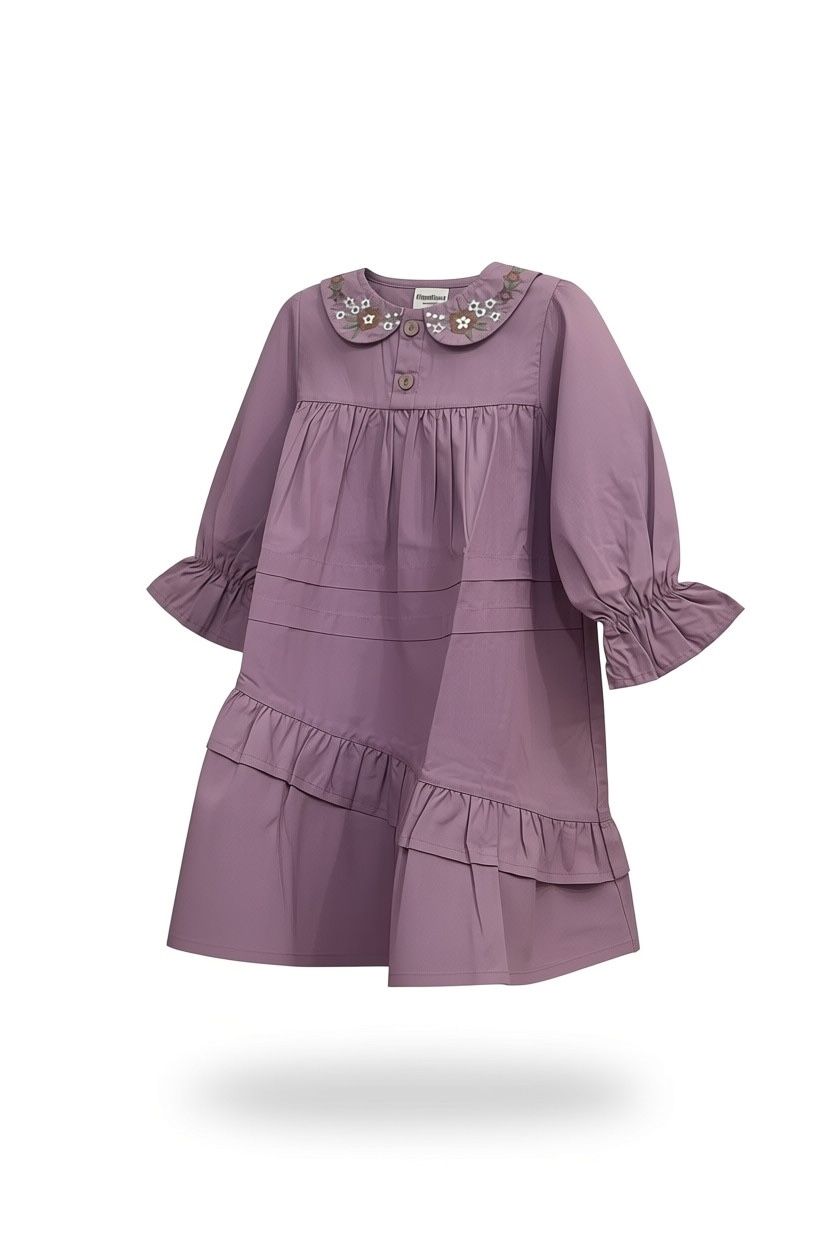 Lavender Blossom Ruffle Dress
